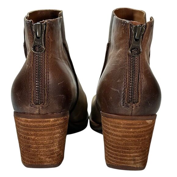 Kork-Ease Chandra II Brown Leather Booties Women Size 9 Cowgirl Western Rodeo - Picture 4 of 11